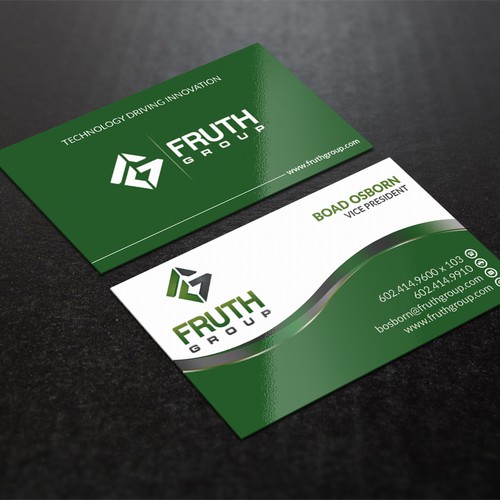 New High Tech Business Cards for High Tech Company Diseño de Nuhan Enterprise IT