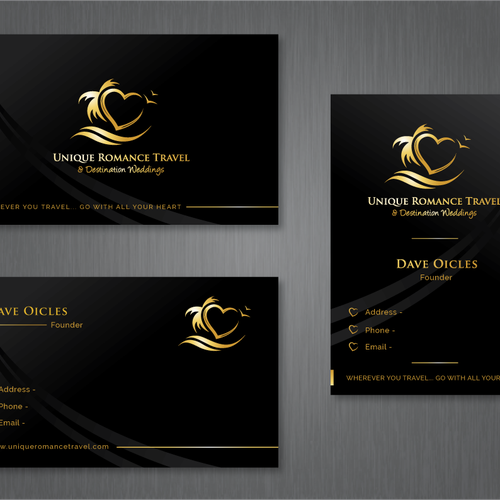 Create a LUXURY ROMANCE TRAVEL AGENCY identity targeting the wedding industry. Design by Ajoy Paul