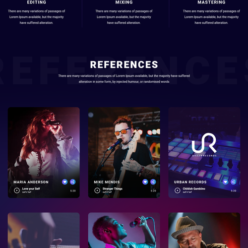 Design a website for a music production company... Design réalisé par Obizzy