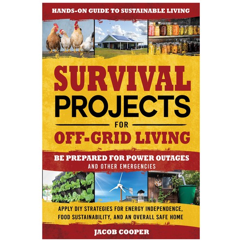 Book Cover for Off-Grid Survival Projects Design by MarCreative™