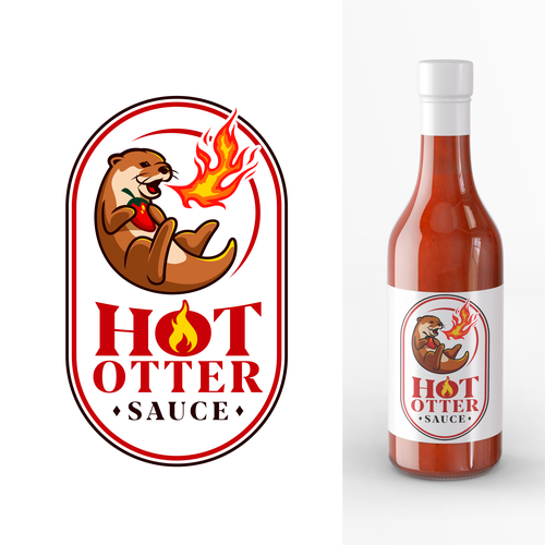 Design a Hot Sauce logo with an Otter Design by illergo