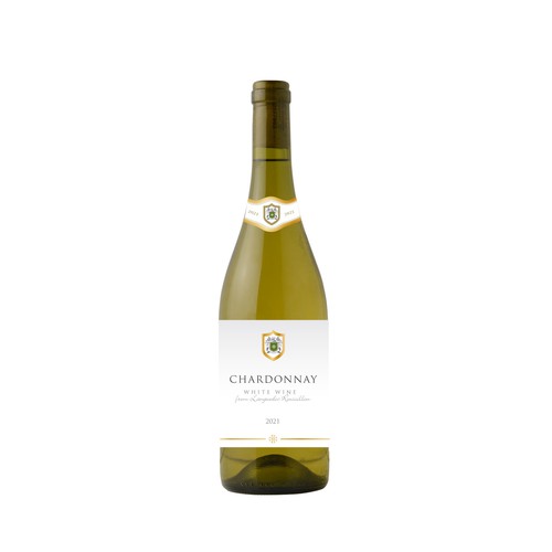 Burgundy Type Label / Chardonnay Design by Naturalcom