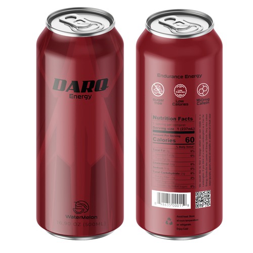 Create a unique Design for a sugar free Energy Drink Can! Design by rakaruaan