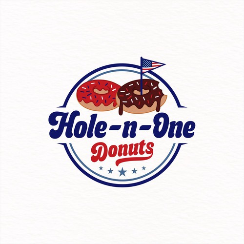 A hip logo blending donuts and golf.. But more about the donuts. For a concession trailer.  Looking for creativity. Design by Lure Studio