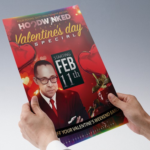 Create a captivating Valentine's Day Flyer for Hoodwinked Escape Diseño de JimGraph