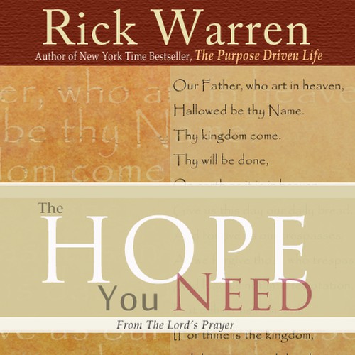 Design Rick Warren's New Book Cover Design por TDH