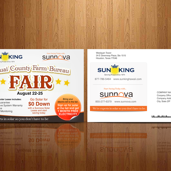 Sunnova Postcard Design