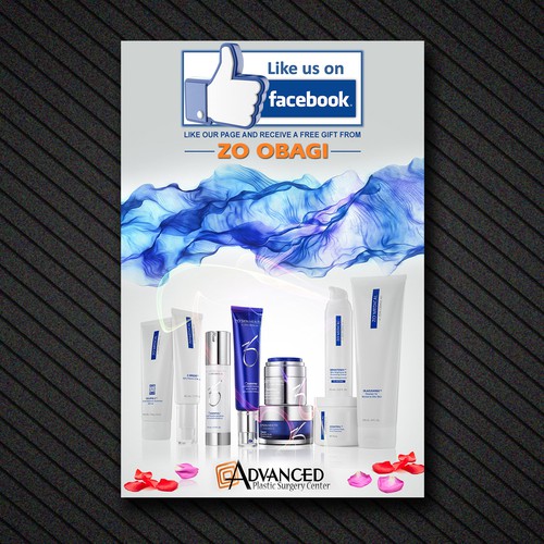 Like us on Facebook Flyer Advanced Plastic Surgery Center & Twin Lakes Spa Design by Senior Graphic Designer