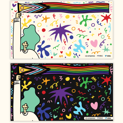 Virtual backgrounds for PRIDE month (multiple winners) Diseño de Lesli Mur