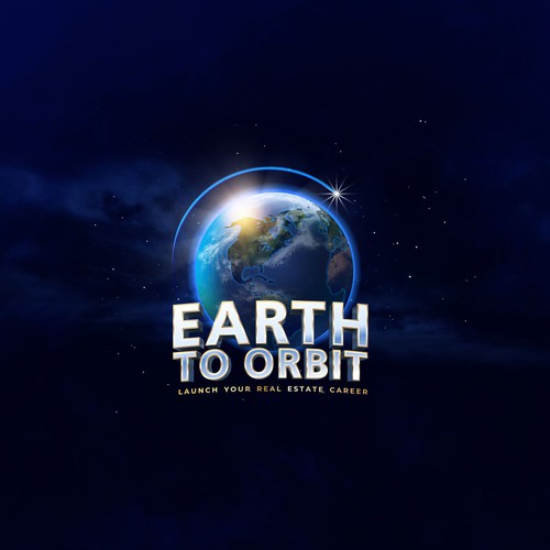 Realistic Logo for "Earth to Orbit" Sales Course. Achieve financial freedom through real estate. Design by Workpit