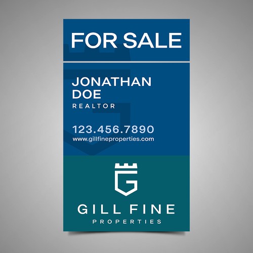 Design yard signs for up and coming luxury real estate brokerage Design by MAXX CREATIVE