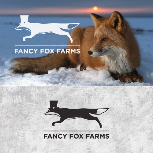 The fancy fox who runs around our farm wants to be our new logo! Ontwerp door Saber Design