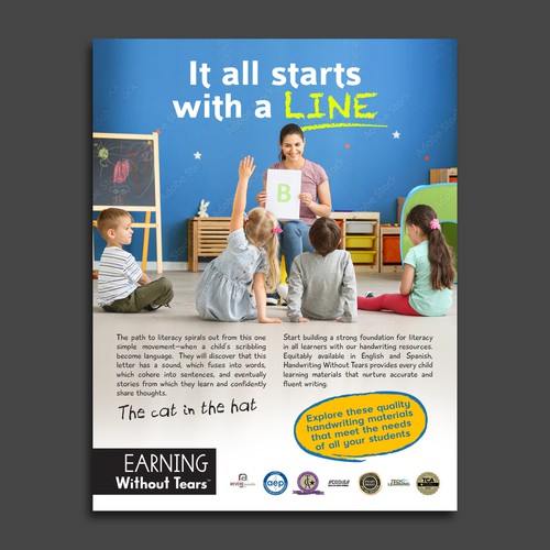 We need a powerful new design to visually represent our new product tagline Design by Rockyman