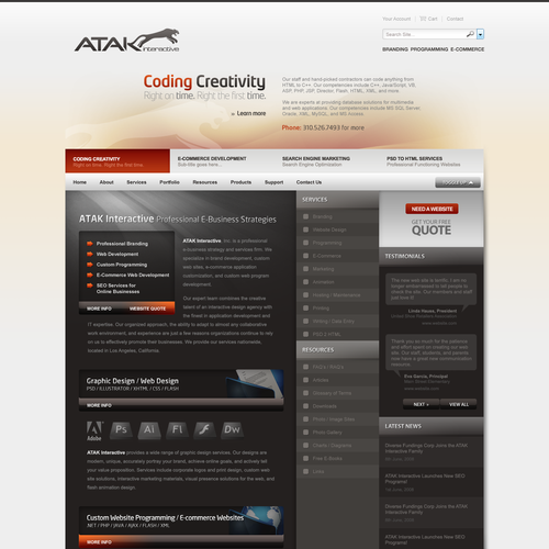 Interactive Services Agency Web Redesign - Award Winner Wanted Design by Vimono