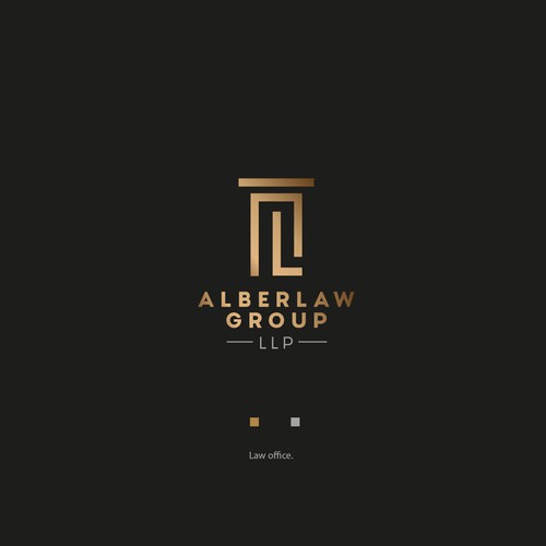 Law office firm logo keep Alber Law separate it looks better Design by rinsku