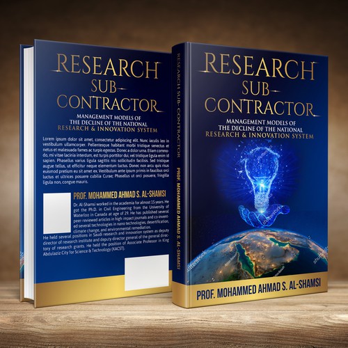 Book Cover Design Suitable for innovation and Research Diseño de studio02