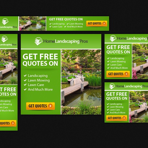 Design di Fun and Exciting Landscaping Banner Ad di ♔Mecolvin™