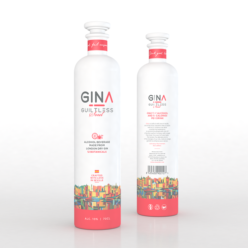 GINA - Low alcohol & calories gin Design by Han van Oss