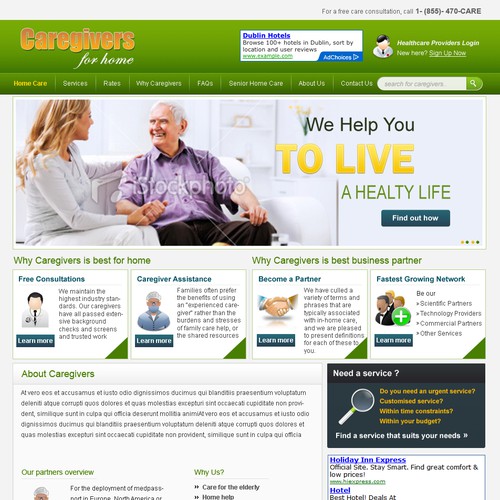 caregiversforhome.com needs a new website design Design von Debayan Ghosh