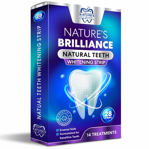 Natural Design Needed for Nature's Brilliance Whitening Strips Design by GenScythe