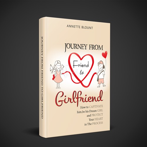 Design a book cover that is fun and playful to help single women experience love beyond friendship Design by Lans Flare