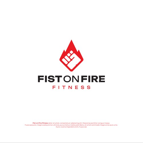 powerful logo for boxing/fitness geared products Design by Kimha