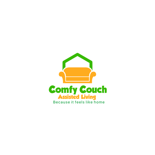 Comfy Couch Assisted Living, can you create love and warmth in a logo