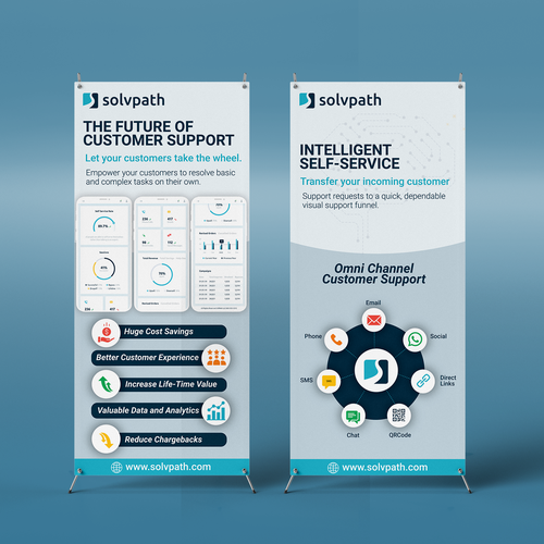 Self-Service Support Pop Up Banner Design by GD @rtist