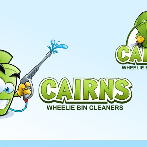 Create a FUN logo for a wheelie bin business Illustration or graphics