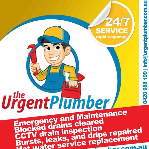 Create the next postcard or flyer for The Urgent Plumber Design by prockaz