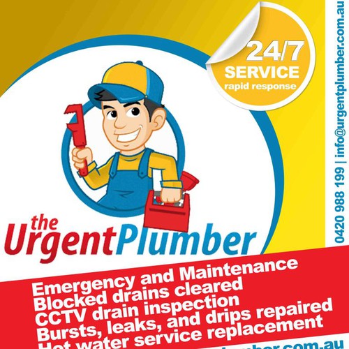 Create the next postcard or flyer for The Urgent Plumber Design von prockaz