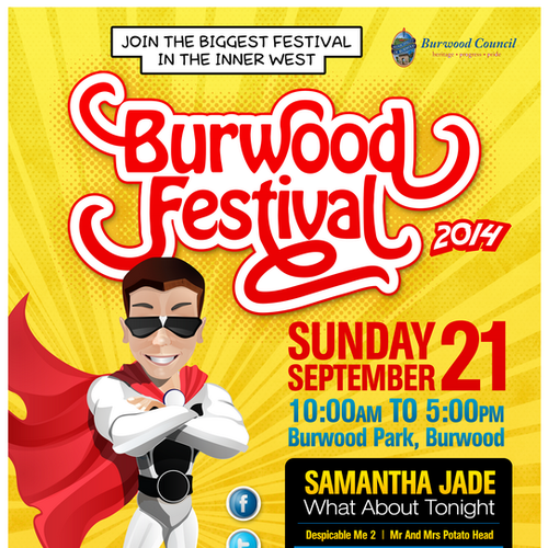 Burwood Festival SuperHero Promo Poster Ontwerp door Gohsantosa