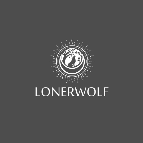 Wolf Sun/Moon Logo For Spiritual Website Design by RAKconcepts