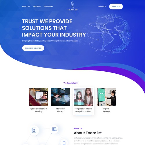 Technology Solutions Provider Website Design Framework Design by FuturisticBug