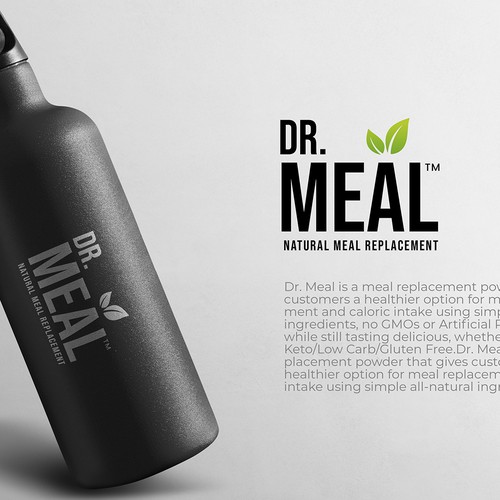 Meal Replacement Powder - Dr. Meal Logo Réalisé par Cubexon™