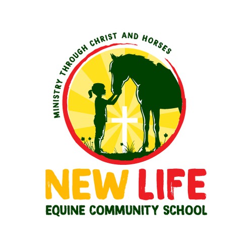 Equine Ministry School Logo Diseño de creta