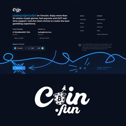 Coin.fun – Crypto Casino/Gambling Logo Design by DIAZ BROTHERS