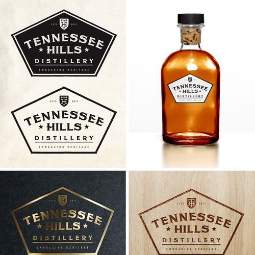 Design di Tennessee Hills Distillery Logo Design Contest di rl X