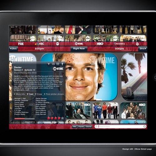 UI design mockup for new iPad app! Design by IDIOT