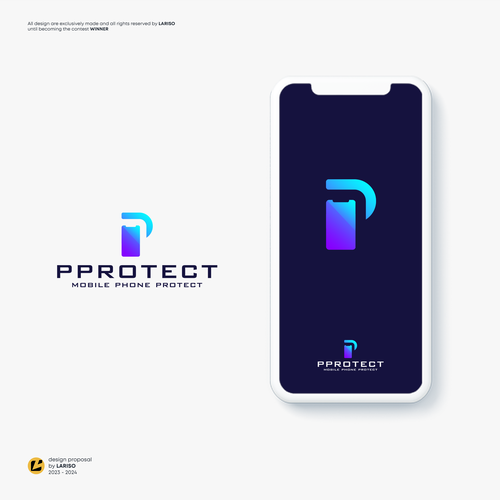 PPROTECT (Phone protect logo) (mobile cases and screen protectors) Design by lariso™