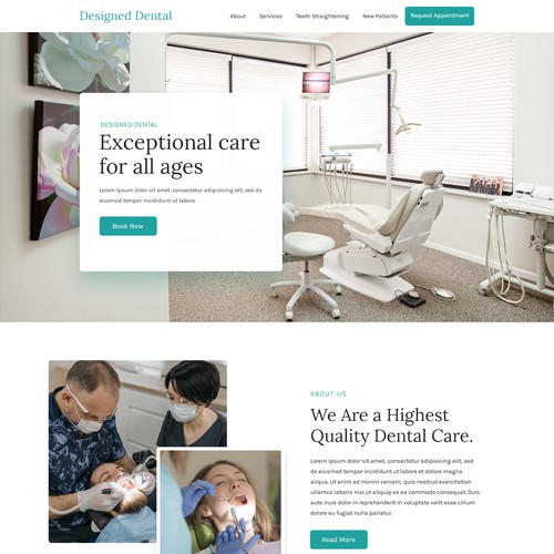 Home page for dental practice Design by AKDCreative