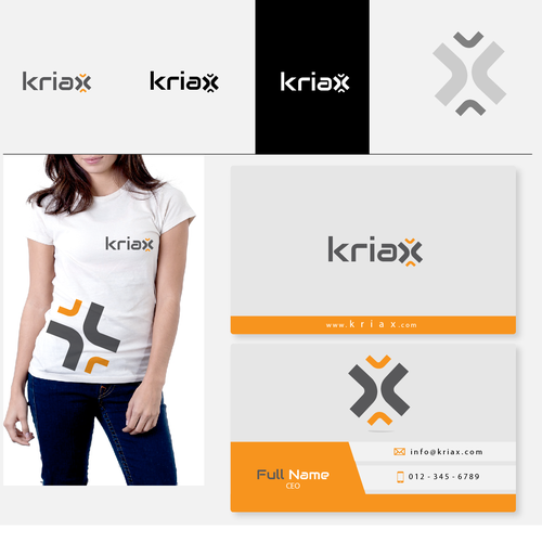 Create logo and business cards for Kriax Diseño de Alina7