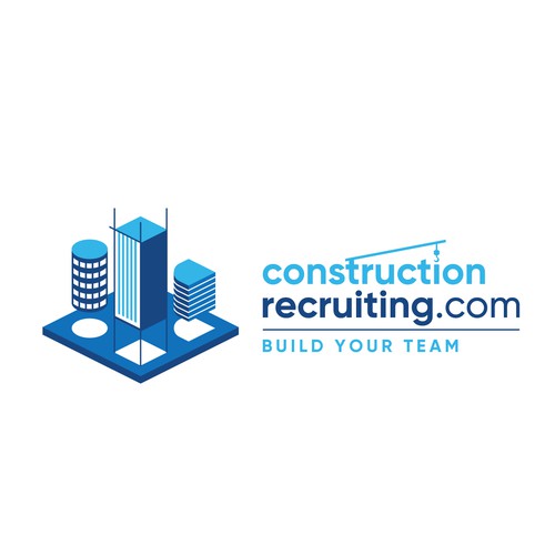 constructionrecruiting.com logo to appeal to construction companies who need to find great talent Design by Lyna™