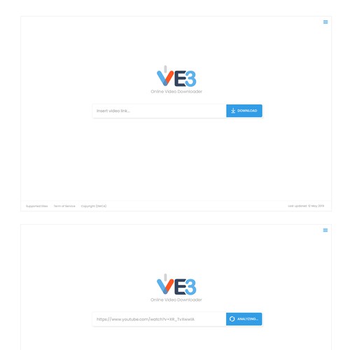 VE3 - Simple Video Downloader Website | Google Style Ontwerp door Neef