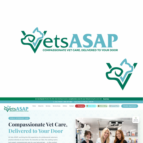 "Mobile vet business." winning Logo & social media pack