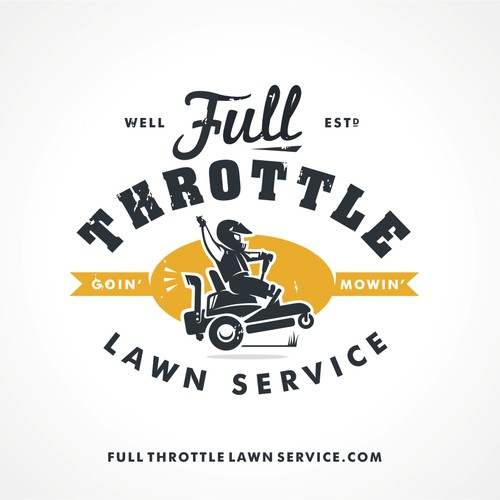 New logo wanted for Full Throttle Lawn Service Design por id-scribe