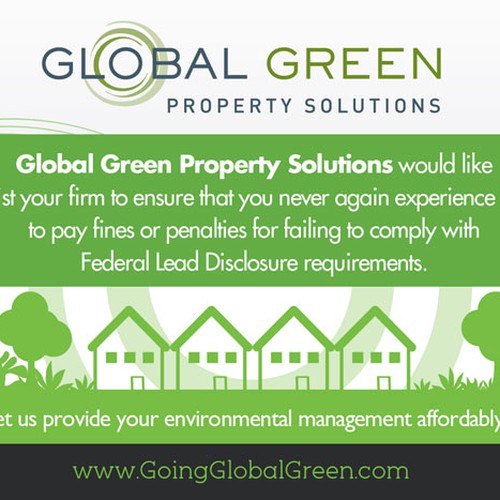 Create the next postcard or flyer for Global Green Property Solutions Design von One Day Graphics