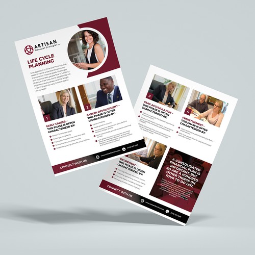 Design Attractive Print flyer explaining financial priorities through life stages Design by Jdr1992