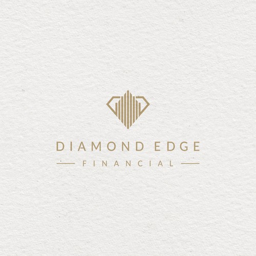 Create an elegant, understated luxury logo for Diamond Edge Financial Design by ZISSOU DESIGNS