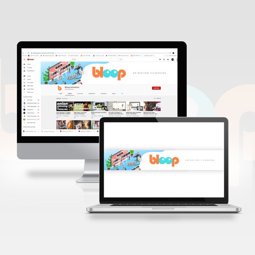 YouTube channel art for an animation channel Design by Girings Studio